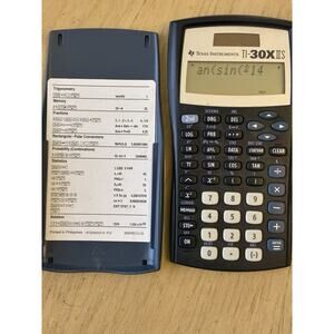 Texas Instruments TI-30X IIS Scientific Calculator Solar & Cover TESTED WORKS